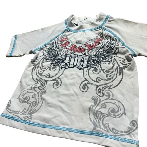 U.S. Polo Assn. Tattoo Grunge Graphic Baby Swim Tee - Picture 2 of 3